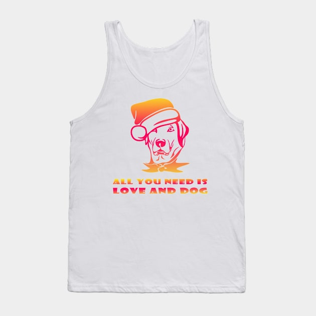 All you need is love and dog , cute dog face Tank Top by TeeZona